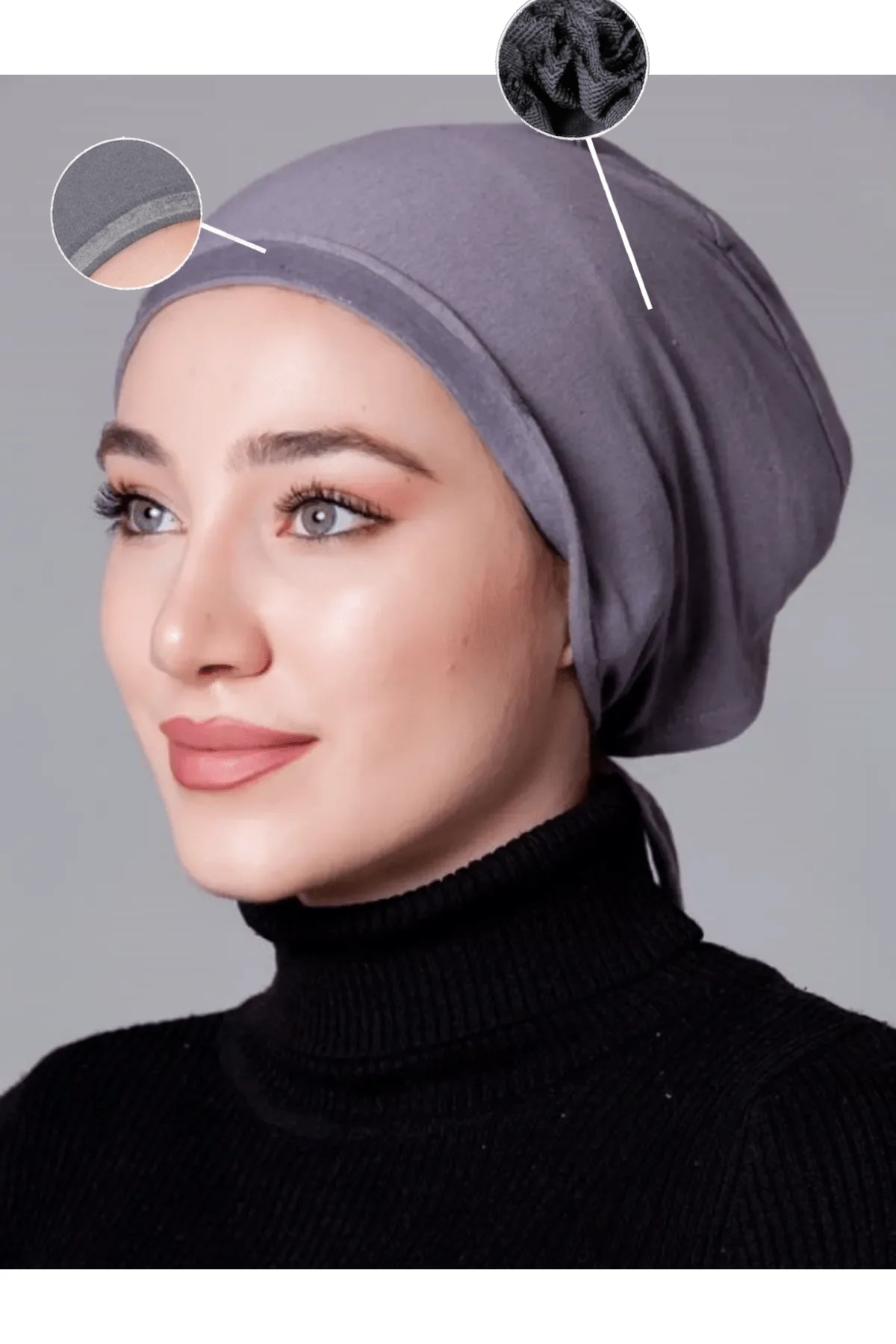 Gri İç Fırfırlı Likralı Bone