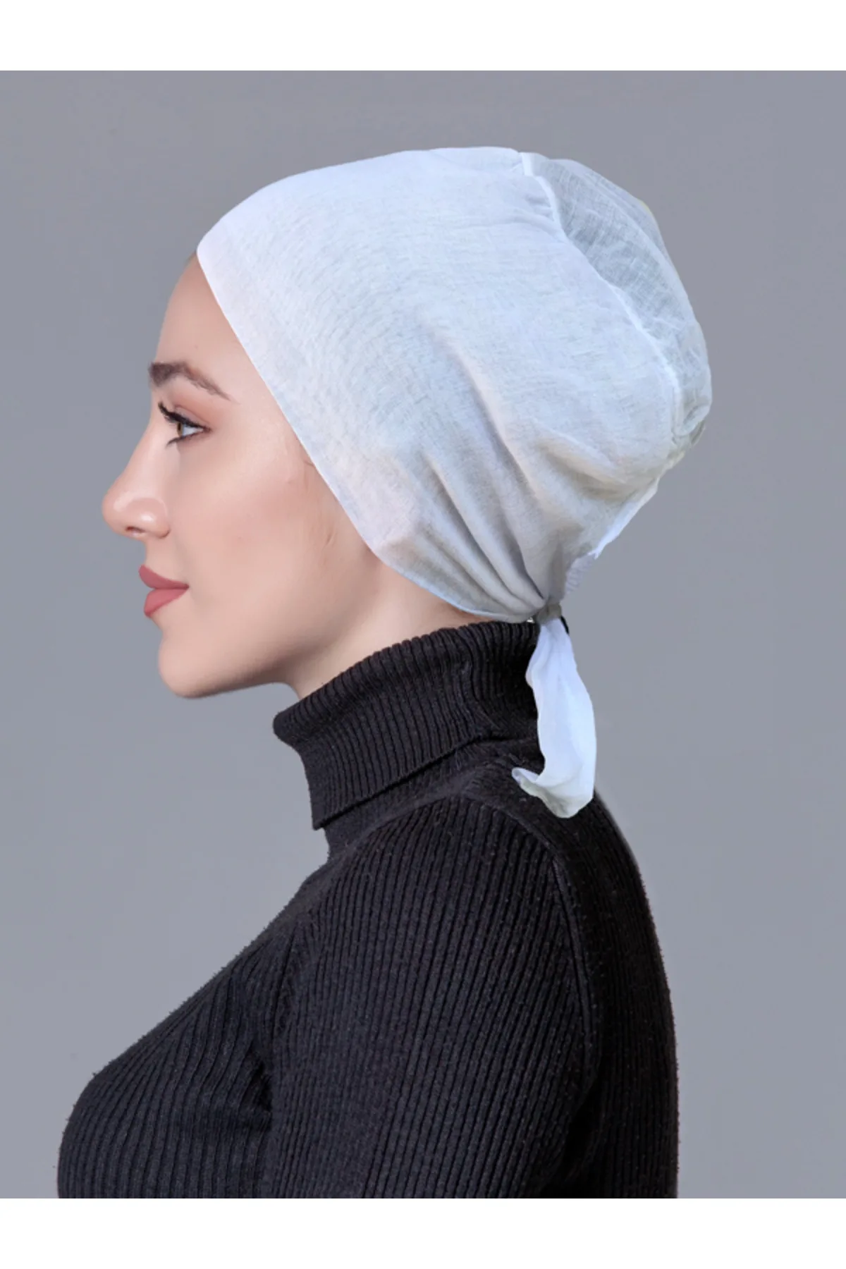Beyaz Tülbent Kaymayan Bone