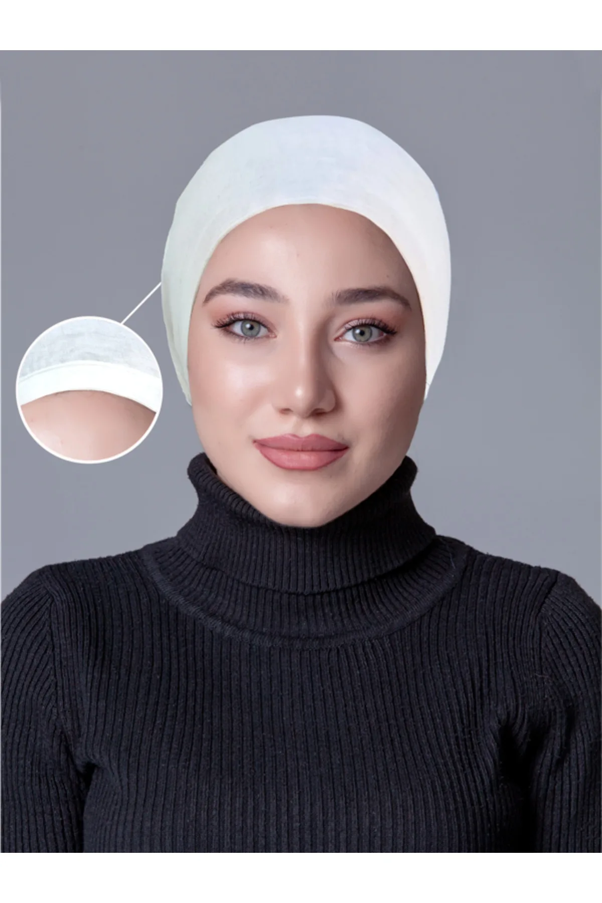 Krem Tülbent Kaymayan Bone küçük görüntüsü