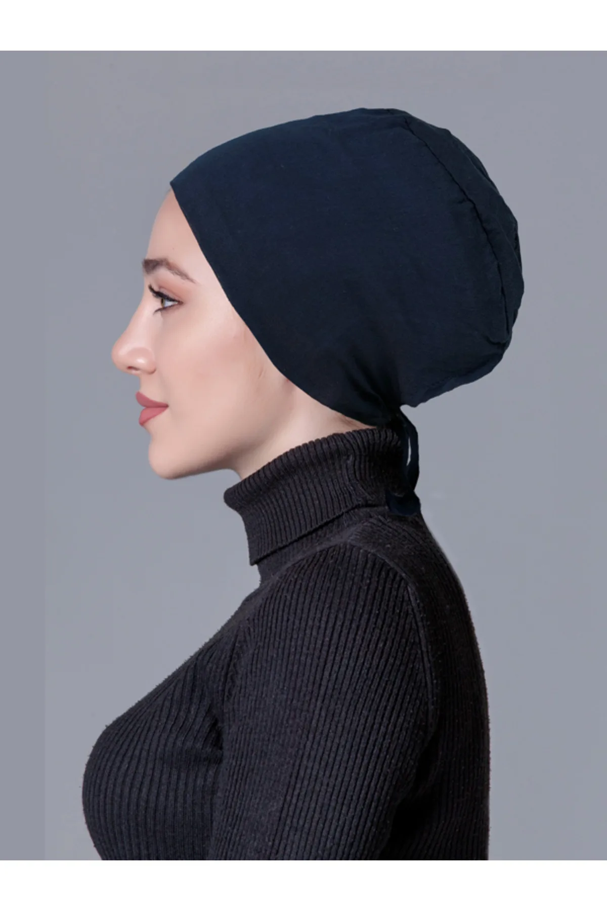 Lacivert Tülbent Kaymayan Bone