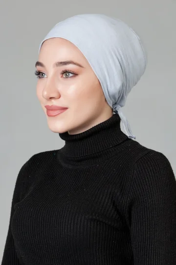 Açık Gri Dikişsiz Kaymayan Bone