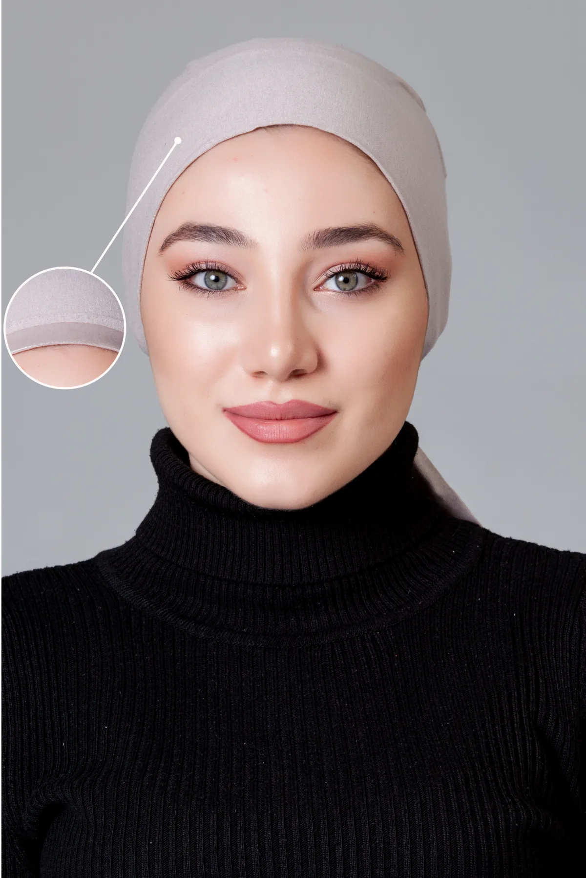Açık Vizon Dikişsiz Kaymayan Bone