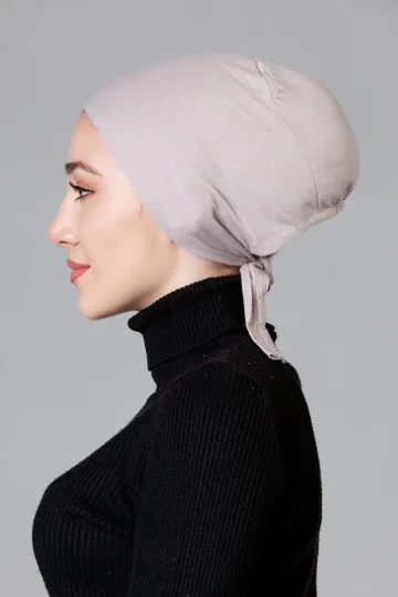 Açık Vizon Dikişsiz Kaymayan Bone