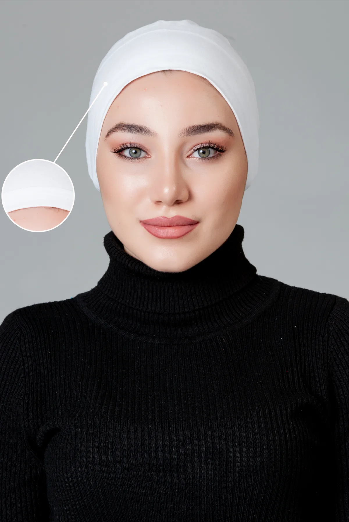 Beyaz Dikişsiz Kaymayan Bone