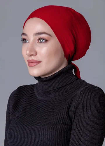Bordo Dikişsiz Kaymayan Bone (Likralı)