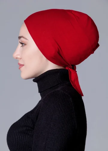 Bordo Dikişsiz Kaymayan Bone (Likralı)