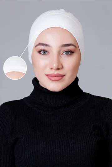 Krem Dikişsiz Kaymayan Bone küçük görüntüsü