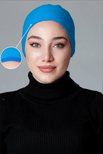 Mavi Dikişsiz Kaymayan Bone küçük görüntüsü